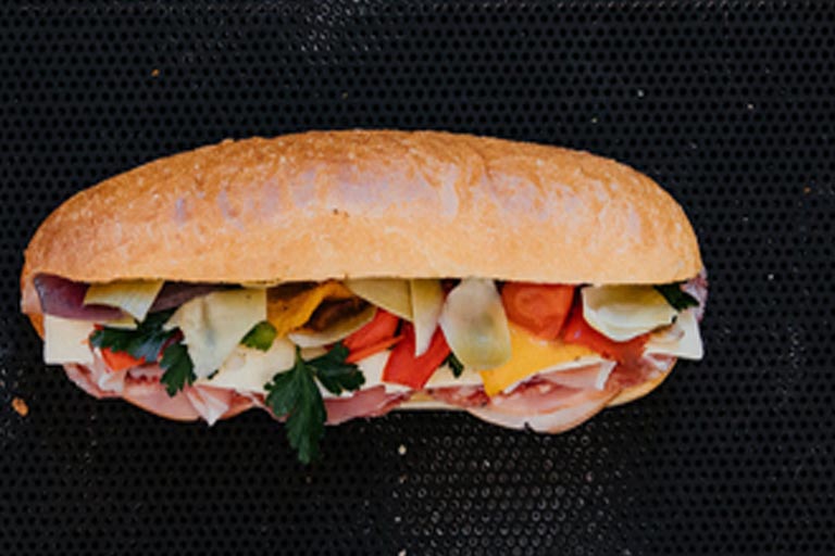 An Italian Mattone Roll along with all of its flavours and stuffing.